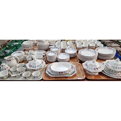 332 - Nine trays of Adams Real English Ironstone 'Old Colonial' design tea and dinner ware items.  (9)  (B... 