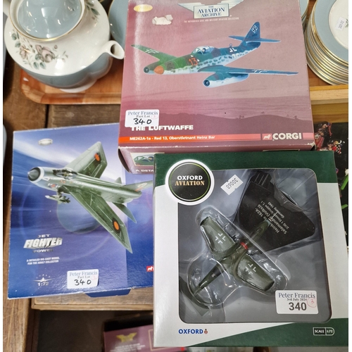 340 - Two Corgi The Aviation Archive diecast models to include: English Electric Lightening FMKII and Luft... 