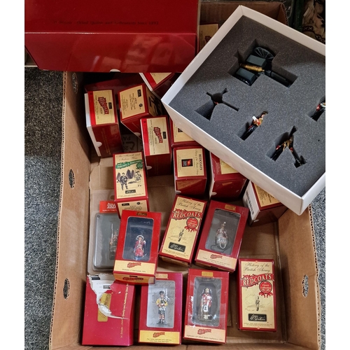 343 - Box of Britains diecast model soldiers, all in original boxes to include: British King's Troup Royal... 