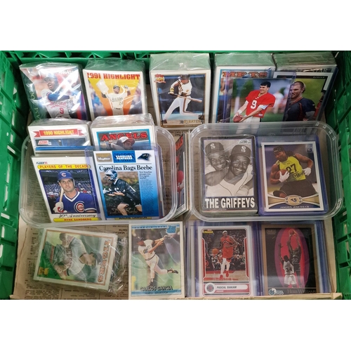 369 - Collection of American football, basketball, baseball and other sports trading cards including: Rate... 