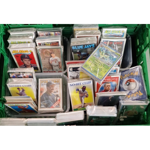 370 - Collection of mixed trading cards to include soccer, Pokemon, baseball, Dark Angel, Olympics 2012, W... 