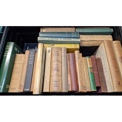 572 - Three crates of mixed books to include: Boswell's On the Grand Tour and London Journal, Lewis and Ma... 