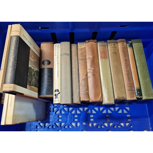 572 - Three crates of mixed books to include: Boswell's On the Grand Tour and London Journal, Lewis and Ma... 