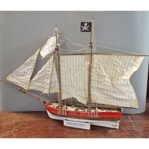 81 - Two scratch built model ships to include: Elizabethan Race Built Galleon circa 1588 and model of a P... 