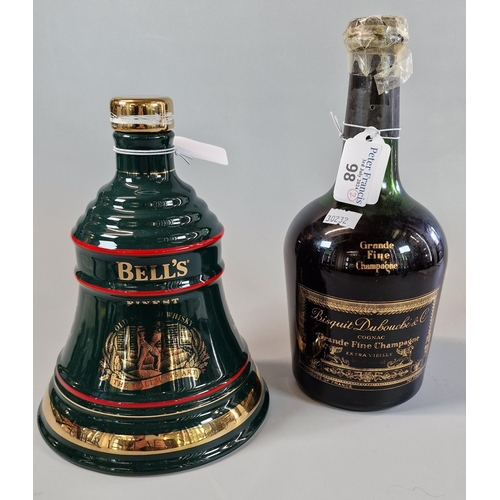 98 - Bottle of Bisquit Dubouche & Co Cognac Grande Fine Champagne, together with a Bell's Finest Old Scot... 