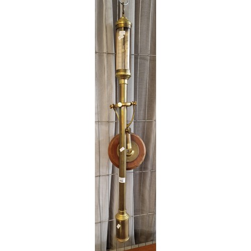 406 - Reproduction brass stick barometer by Roselli of London (B.P. 21% + VAT)