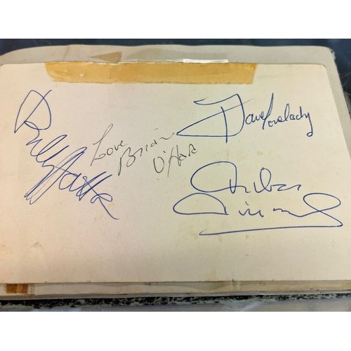 166 - Autograph album of various Actors to include: Wilfred Pickles, Merle Oberon, Cesar Romero, Richard A... 