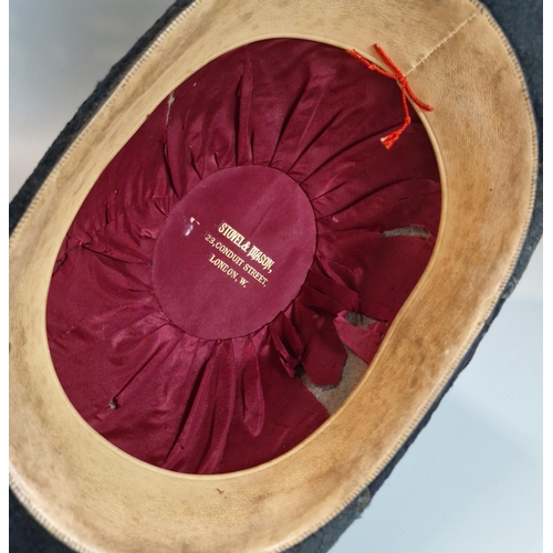 175 - Early 20th Century British Deputy Lieutenant Bicorn Hat with original metal case.  Decorated with si... 