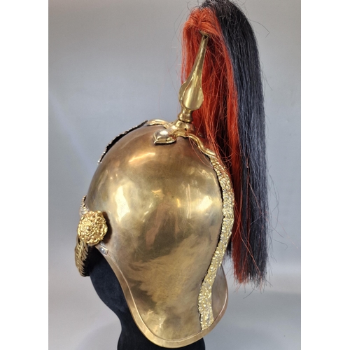 178 - 1871 Pattern brass helmet to the 3rd (Prince of Wales's) Dragoon Guards, a twelve pointed star cente... 