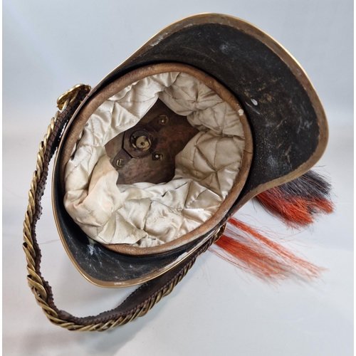 178 - 1871 Pattern brass helmet to the 3rd (Prince of Wales's) Dragoon Guards, a twelve pointed star cente... 