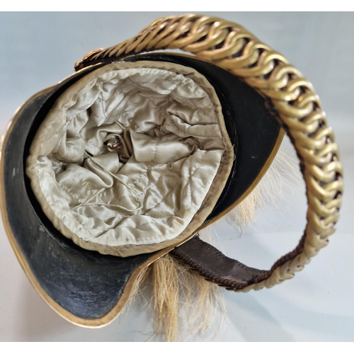 180 - 1871 Pattern cavalry helmet for the Duke of Lancaster's Own Regiment of Yeomanry with corresponding ... 