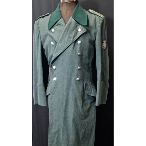 185 - Post-WW2 German Federal Border Guard (Bundesgrenzschutz) Great Coat, with Chief Sergeant (Hauptwacht... 