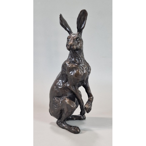 194 - Nelson and Forbes, Sculpture Company, original bronze sculpture of a large 'Alert Hare', by Sue Macl... 