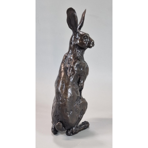 194 - Nelson and Forbes, Sculpture Company, original bronze sculpture of a large 'Alert Hare', by Sue Macl... 