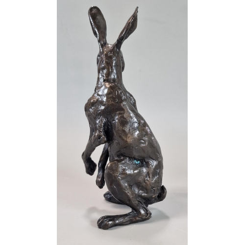 194 - Nelson and Forbes, Sculpture Company, original bronze sculpture of a large 'Alert Hare', by Sue Macl... 