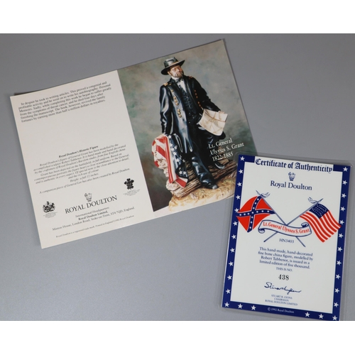 246 - Royal Doulton HN3404 'General Robert E Lee' figurine, limited edition, this No 452/5000, together wi... 