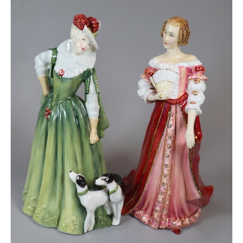 247 - Four Royal Doulton bone china figurines to include: Stuart Ladies, 'Henrietta-Maria' HN4260, limited... 