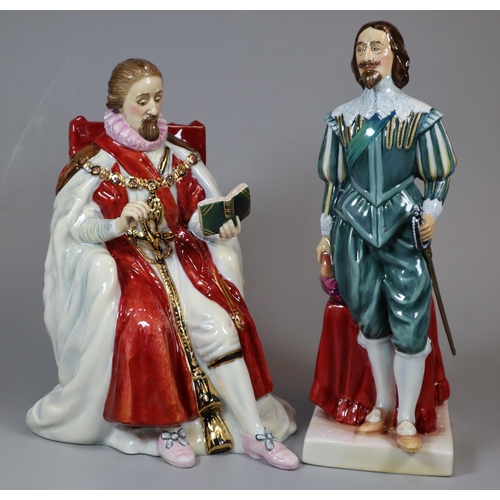 248 - Royal Doulton bone china figurines, the Stuarts 'King James I' HN3822, limited edition No 213/1500, ... 