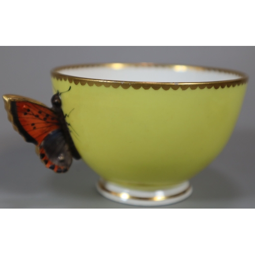 269 - Collection of 19th century Spode coloured wares to include: gilded cabinet cup and saucer, miniature... 