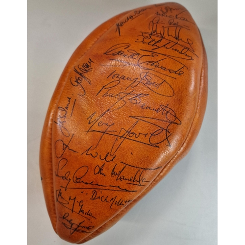 278 - Rugby memorabilia - signed British Lions Rugby Union ball, for their tour to South Africa 1974. Auto... 