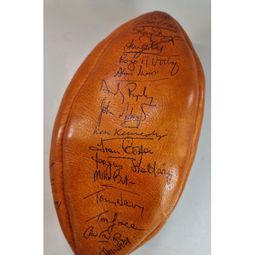 278 - Rugby memorabilia - signed British Lions Rugby Union ball, for their tour to South Africa 1974. Auto... 