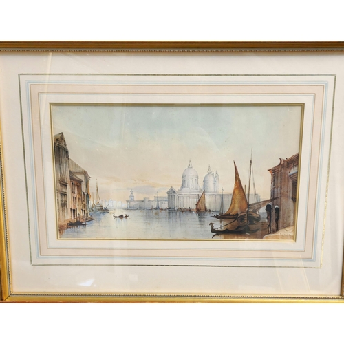 281 - British School (late 19th/early 20th century), Venetian scene, signed with initial IS. W. M.  Waterc... 