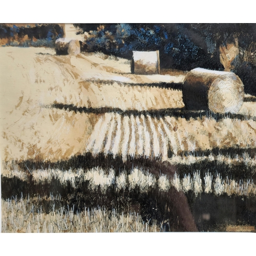 290 - Simon Dorrell (British contemporary, born 1961), a group of three entitled 'Three Bales, Letchmoor, ... 