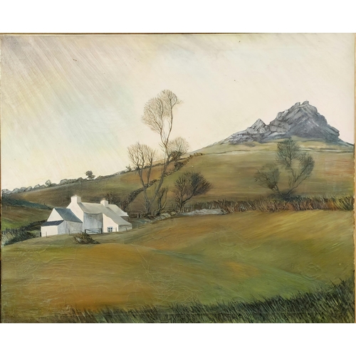 292 - Francis Peach (Welsh 20th century), 'Lion Rock, Wolfscastle (Pembrokeshire)'. Oils on canvas. 50x60c... 