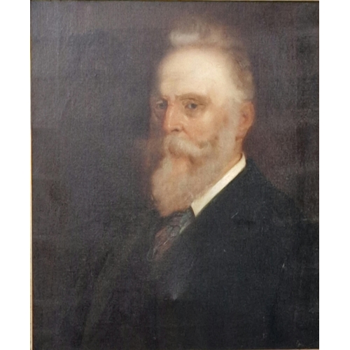 302 - British school (Early 20th century), portrait of a bearded Edwardian gentleman, oils on canvas. 61x5... 