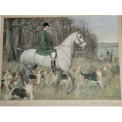 311 - After Frank Stonelake, foxhunting scenes entitled 'Beaufort', two, signed in pencil by the Artist, o... 