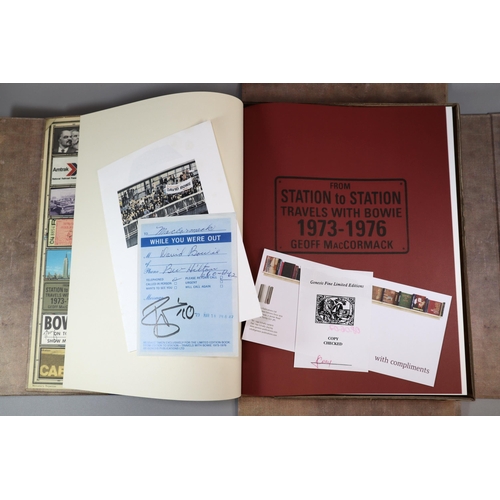 318 - Geoff MacCormack, 'From Station to Station Travels with Bowie', limited edition book, signed by Davi... 