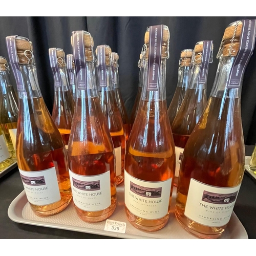 339 - Welsh Wine, The award winning Whitehouse Heritage Vineyard, sparkling rose/pink wine, 2016, twelve b... 