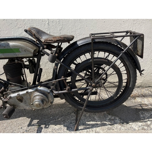 346 - 1921 vintage Triumph SD 550 motorcycle. Reg No BX 1920.  550ccs side valve, single cylinder, four st... 