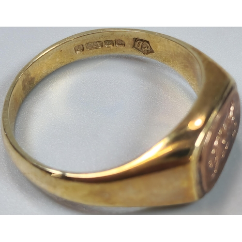 55 - 9ct Clogau Welsh gold dragon signet ring in original box. 6g approx. Size S. (B.P. 21% + VAT)