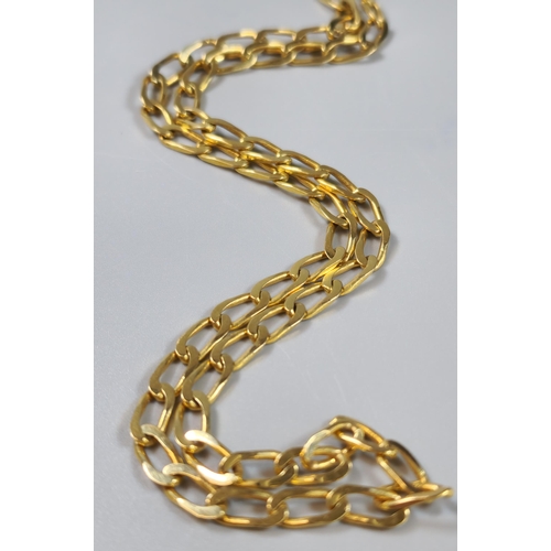 79 - 18ct gold curb-link chain. 17.4g approx. 47cm long approx. (B.P. 21% + VAT)