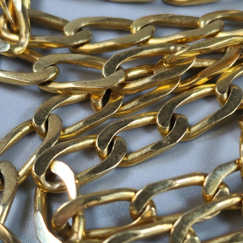 79 - 18ct gold curb-link chain. 17.4g approx. 47cm long approx. (B.P. 21% + VAT)