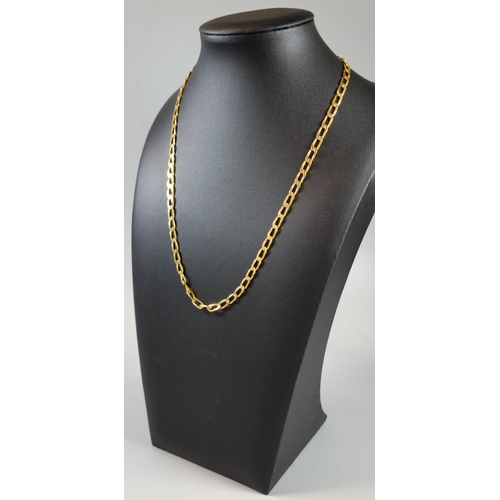 79 - 18ct gold curb-link chain. 17.4g approx. 47cm long approx. (B.P. 21% + VAT)