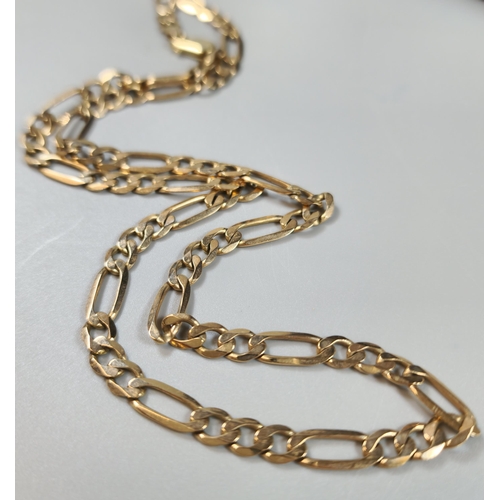 82 - 9ct gold curb-link chain. 17.3g approx. 50cm long approx. (B.P. 21% + VAT)