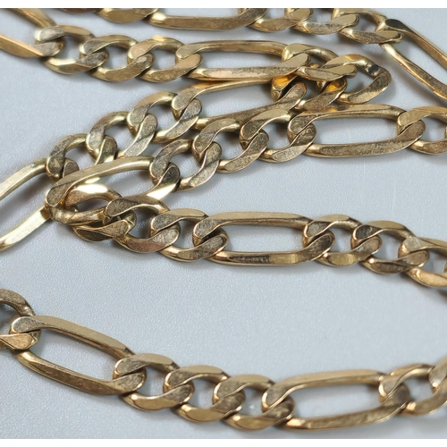 82 - 9ct gold curb-link chain. 17.3g approx. 50cm long approx. (B.P. 21% + VAT)