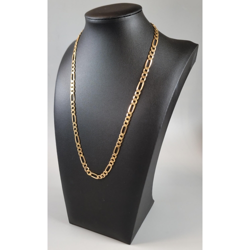 82 - 9ct gold curb-link chain. 17.3g approx. 50cm long approx. (B.P. 21% + VAT)