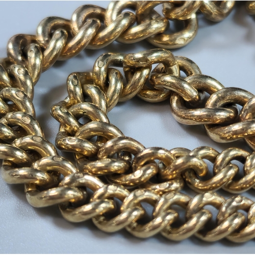 83 - 9ct gold T bar pocket watch chain with seal fob. 59g approx. (B.P. 21% + VAT)