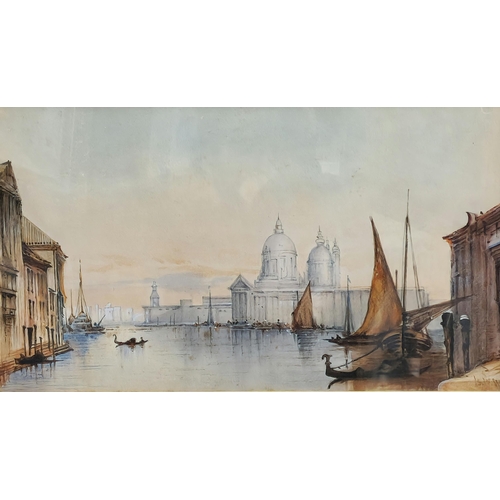 281 - British School (late 19th/early 20th century), Venetian scene, signed with initial IS. W. M.  Waterc... 