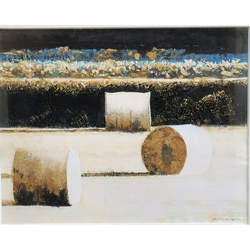 290 - Simon Dorrell (British contemporary, born 1961), a group of three entitled 'Three Bales, Letchmoor, ... 