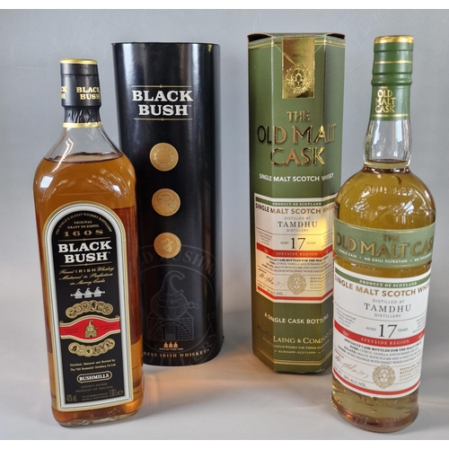 17 - Bottle of Black Bush Bushmills Finest Irish Whiskey 1ltr. 40% vol. together with a bottle of The Old... 