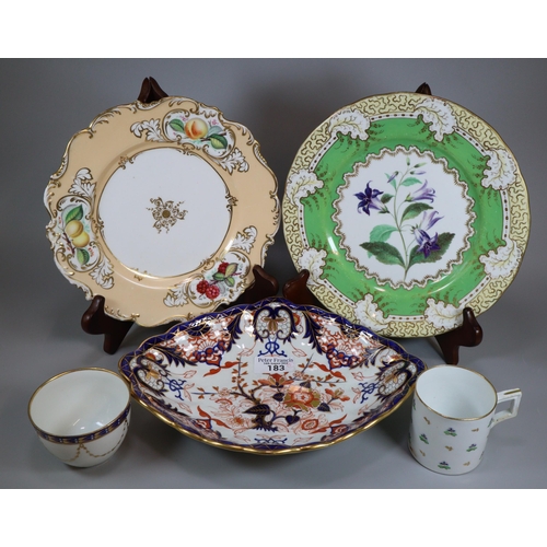 183 - Collection of 19th century ceramics to include: Davenport 'Imari' lozenge dish, Davenport tea bowl a... 