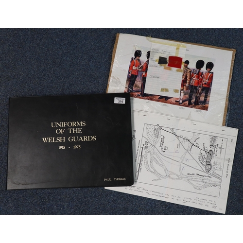 210 - Paul Thomas, 'Uniforms of the Welsh Guards 1915-1975', an album. (B.P. 21% + VAT)