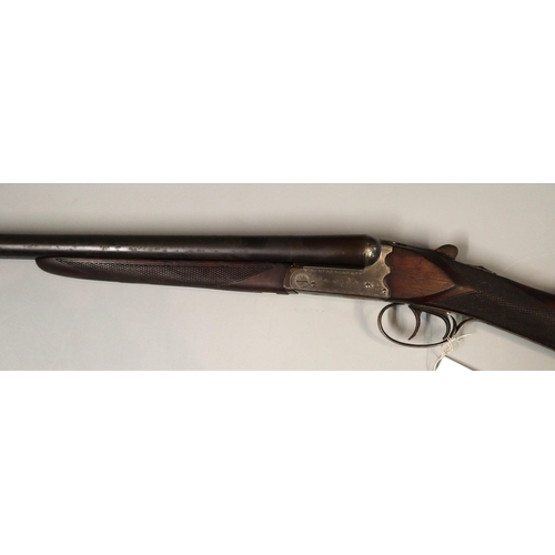 333 - Shotgun: Spanish Double barrelled side by side 12 bore ejector shotgun. 28” barrels. Number 149150. ... 