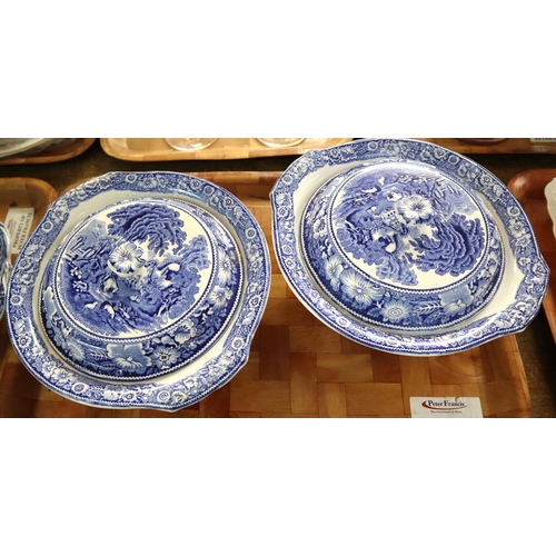 368 - Large collection of Warwick blue and white transfer printed design dinner ware together with a pair ... 