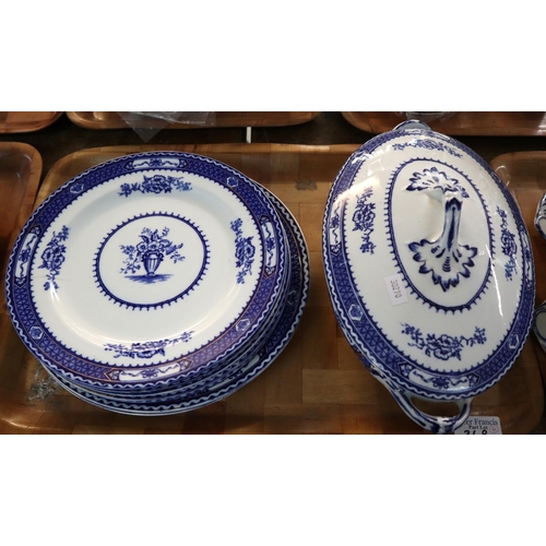 368 - Large collection of Warwick blue and white transfer printed design dinner ware together with a pair ... 