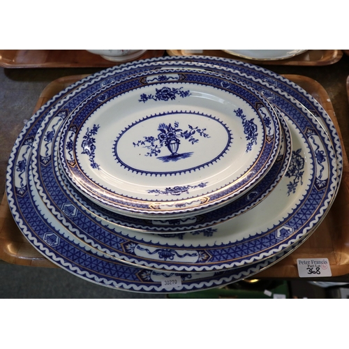 368 - Large collection of Warwick blue and white transfer printed design dinner ware together with a pair ... 